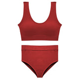 Sexy Seamless Tops Set High Waist Panties Women Wireless Underwear Suit Soft Padded Bras Set Backless Bralette