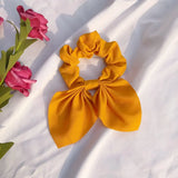 Color Women Hair Scrunchie Bows Ponytail Holder Hairband Bow Knot Scrunchy Girls Hair Ties Hair