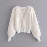 White Knit Fuzzy Three Piece Set-Outfit