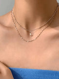 Double Layered Star Charm Necklace- Outfit