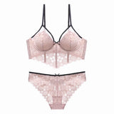 High Quality Bra Set Lingerie Push Up Brassiere Lace Embroidery Underwear Set Sexy Briefs and thongs For Women