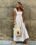 Summer Patchwork Plaid Elastic Large Swing