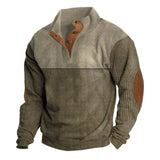 And Winter New Men's Outdoor Jacket Corduroy Leisure Collar Long