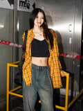 Zingj Plaid Shirt Female Spring New Dopamine Shirt Coat Loose Casual Vintage Couple