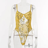 Butterfly Embroidery Bodysuit Vintage Gothic Sexy Lace Up Hollow Out Jumpsuit Women Streetwear Sleeveless women