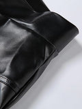 Stacked Pu Leather Pants- Outfit