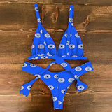 Bikini Set Women Swimwear Push Up Swimsuit Top Solid Bottom Print Brazilian Biquini Bathing Suit Swim Wear