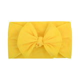 New Cotton Solid Baby Headband For Cute Girls Kid Wide Bow Knot Turban Elastic Hairbands Handmade Headwear Hair