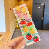 Children Cute Cartoon Fruit Elastic Hair Bands Girls Baby Lovely Rubber Bands Ponytail Holder Kids Hair