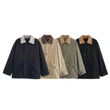 2024 Winter New Women's Street Fashion Loose Windbreaker Jacket Coat W063 9137-Outfit