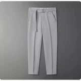 Trousers Men's Spring And Summer Nine-Point Trousers Men's Business Nine-Point Trousers Casual Is Decorating Straight Pants