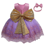 Baby Kids Dresses For Girls Embroidery Infant Girl Birthday Party Dress Ball Gown Christening Dress for Baby Girl