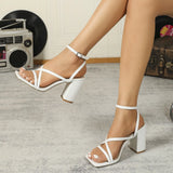 Women's Sexy Women's Shoes Toe Women's Shoes Square Heel High Heel Comfortable Women's