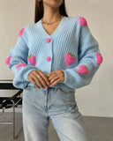 Zingj New Loose Sweet Stereo Strawberry Decal Thick Needle Show Thin Sweater Female Hot Selling