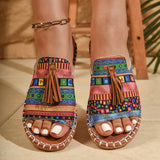 Asia's New Bohemian Tuple Flat Bottom Slippers Women Wear Celebrities Soft Bottom Beach Cold