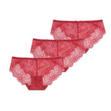 Sexy Lace Underwear Women Transparent Low Waist Panties Cotton Crotch Briefs for Girls Breathable Seamless