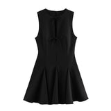 Women's Clothing 2025 Spring New Women's Wide Swing Bow