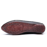Breathable Genuine Leather Summer Shoes Woman 2021 Flat Heel Hollow Out Flats Slip On Shoes For Women