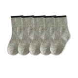 Pairs/lot 1 to 12 Years Classical Pure Color Children's Socks Black White Socks For Students Spring Autumn Winter