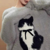 Fuzzy Cat Sweater- Outfit