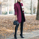 Autumn Winter New Stand Up Collar Women's Jackets 2020 Fashion Casual Solid Slim Long Sleeve Ladies Long Jackets