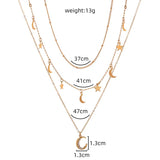 Star and Moon Necklace-Outfit