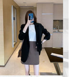 Zingj Goddess Small Suit Coat Autumn 2024 New Joker Design Sense Loose Korean Version Of The British Wind Suit Tide-Outfit