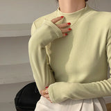 Standing Collar Solid Color Bottom Shirt Female Autumn Winter 2025 New White Inside The Design Sense Slim Hair Long Sleeve Jacket-Outfit