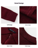 Vintage Polo Collar Zip Up Knit CardiganOutfit