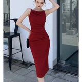 Sexy New Bodycon Midi Dress For Women Club Midi Elegant Tank Party Prom