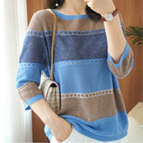 Women knitted Short sleeve 2021 Thin Sweater Female Hollow Out Turtleneck Pullover Ladies knit Cotton Loose