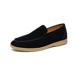 Zingj New Shallow Mouth Loafers Male Fur A Foot Pedal Small Leather Shoes Frosted Flat Sole Foot Shoes