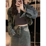 Zingj Fashion Suit Women's Short Jacket Jacket Autumn New Package Hip Skirt Temperament Skirt Two Set-Outfit