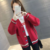 Women Patchwork Ribbed Knitwear Soft Charm Newest Fashion Loose Pius Size 3XL Daily Lovely Preppy Style Ulzzang