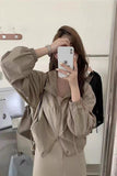 Hooded Sunscreen Coat Female Thin 2024 New Small Burst Casual Joker Short Blazer-Outfit