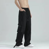 Hip-Hop Red Overalls Men's Trend Brand Ins High Street Retro Loose Straight Wide-Legged Leisure