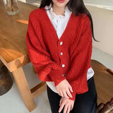 Elegant Long Sleeve Sweater Women 2021 New Single-Breasted Female Short Cardigan Soft Flexible Knitted