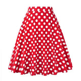 Women Retro Pleated Skirts 50s Kawai Vintage Rockabilly Swing Flamingo Printed High Waist Casual Tutu Summer Skater