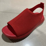 The Summer Of 2024, New Women's Shoes Are Woven In Breathable Solid Color Ladies' Sandals, Fish Mouth, Flat Heel And Beach Low-Top Women's
