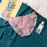 Sexy Panties Lace Underpants Low-Rise Panties Hollow Mesh Transparent Perspective Briefs Female Fashion Underwear