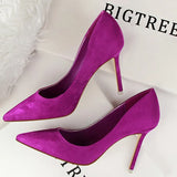Shoes 2022 New Women Pumps Suede High Heels Shoes Fashion Office Shoes Stiletto Party Shoes Female Comfort Women