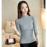 Sweater Women Fashion 2021 Autumn Winter Black Tops Women Knitted Pullovers Long Sleeve Jumper Pull Femme