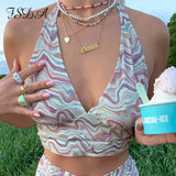 Tie Dye Print Long Pants Women Casual Wide Leg Summer Spring 2021 Fashion Loose High Waist Vintage