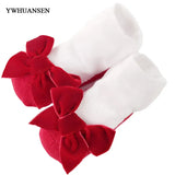 Autumn Winter Bowknot Baby Girls Socks Cotton Spring Socks For Children Princess Socks For Newborn Baby Clothing