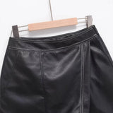 2025 New PU Leather High Waist A-Line Leather Skirt