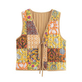 202 Autumn Autumn Winter 4 New Women's Street Fashion Double-Sided Cotton Jacket Vest W089 3112-Outfit