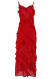 Chiffon Dress Sexy Sling Backless Slit