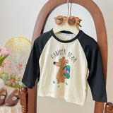 Cotton Children Cartoon T Shirts Cute Animal Print Baby Long Sleeve T Shirt For Boys Girls Tee Kids Casual Pullover
