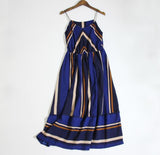 Women summer holiday dress striped long dresses summer beach