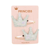 Glitter Cartoon Cartoon Love Heart Crown Hair Clips For Girls Handmade Hairpins Boutique Barrette Kids Hair